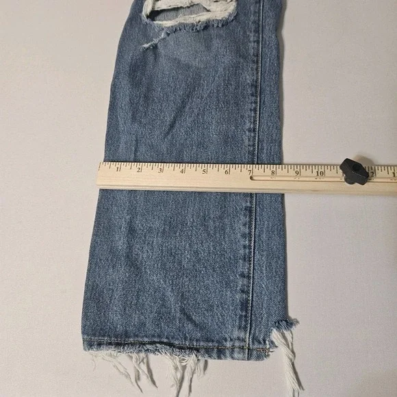 Levi's Women's Mid-Rise '94 Baggy Wide Leg Jeans - Take Chances 28x29 Distressed - Picture 7 of 9